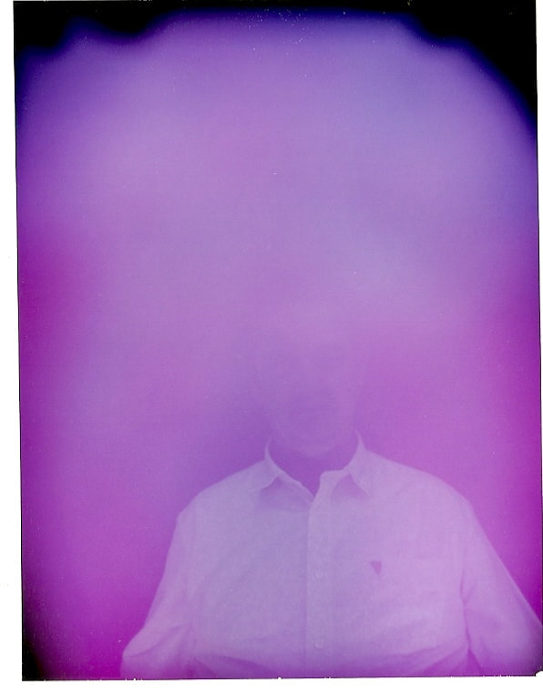 Aura photograph of Bruce Clifton in 2018, it is very rich pink colour displaying unconditional love and a love for life,
