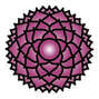 Crown chakra,1000 petal lotus flower, purple in colour