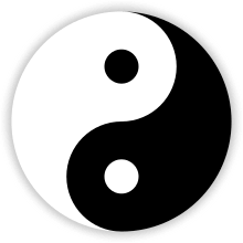 Yin Yang symbol of two tears representing the opposite of each other compliment each other