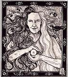 The Crone is a part of the Elder, she is an older woman who is beyond child bearing years. She carries the wisdom of older women and is capable of the love only a grandmother can give.