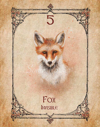 Fox, a card from the animal spirit oracle deck. The Spiritual Centre